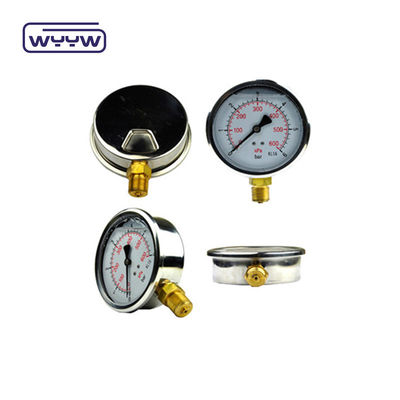 Manômetro hidráulico de pressão industrial 60 mm para glicerina