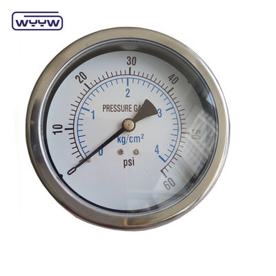 Manômetro de pressão anti-vibração de óleo axial de 100 mm