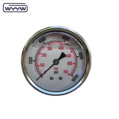 Manômetro de pressão anti-vibração de óleo axial de 100 mm