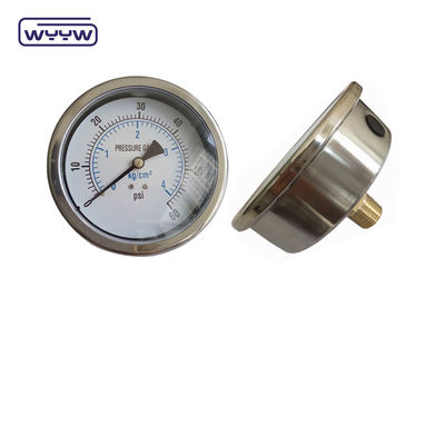 Manômetro de pressão anti-vibração de óleo axial de 100 mm