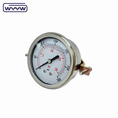 Tanque de água 60 mm medidor de pressão de óleo U-clamps com caixa de aço inoxidável
