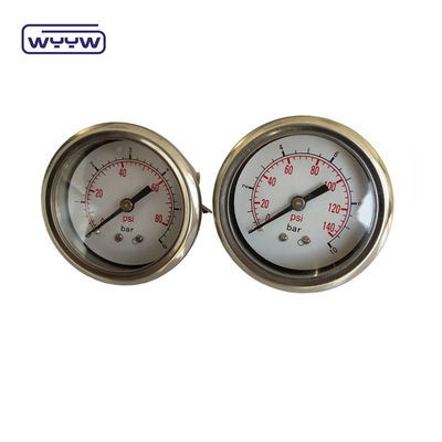 Tanque de água 60 mm medidor de pressão de óleo U-clamps com caixa de aço inoxidável