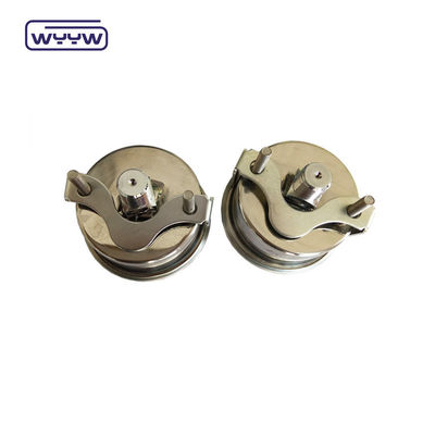 Tanque de água 60 mm medidor de pressão de óleo U-clamps com caixa de aço inoxidável