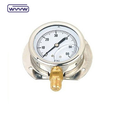 Manômetro de pressão de glicerina 100 mm Pressômetro de fundo para petróleo e gás