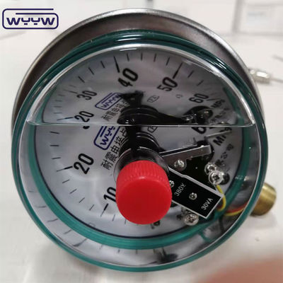 60 MPa Silicone Preenchido 380 V Medidor de Pressão Elétrico de Contato Resistente a Choques