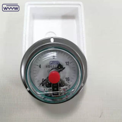 0-1MPa Medidor de pressão elétrico de contacto, Medidor de pressão de silicone com flange