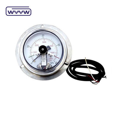 0-1MPa Medidor de pressão elétrico de contacto, Medidor de pressão de silicone com flange