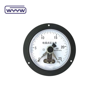 Medidor de pressão elétrica de contacto padrão 60 mm Material de aço preto / aço inoxidável
