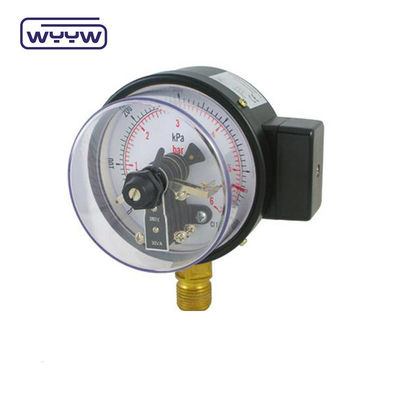 Medidor de pressão de contacto eléctrico de 60 mm de aço preto