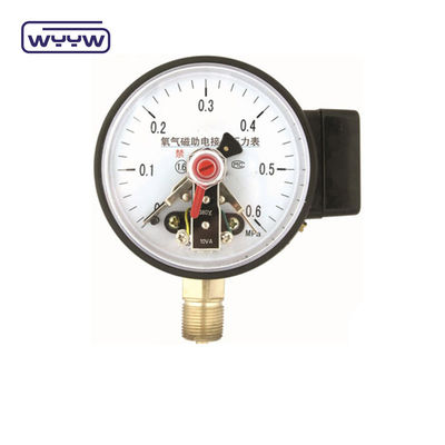 NO+NO Caixa de aço preto 1.6MPa 100mm 380V Manômetro de contato elétrico manômetro de pressão AC