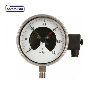 Tubos de aço inoxidável Bourdon, medidor de pressão de 60 mm Conexão inferior