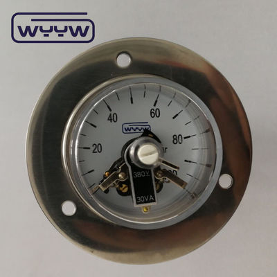 Manômetro de manômetro de pressão de 60 mm com flange traseiro