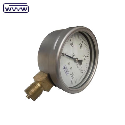 Manômetro chinês de aço inoxidável de fundo preço foleiras tipo 0-50 mbar cápsula manômetro de baixa pressão