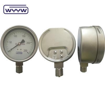 100mm 4 &quot; Medidor de pressão de aço inoxidável, Medidor de pressão tipo Bellow