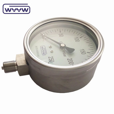 Baixa pressão de manômetro 250 Mbar Material de aço inoxidável