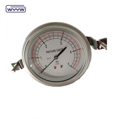 80 mm Kpa Mbar Bellows Pressômetro Manômetro de baixa pressão Conexão radial