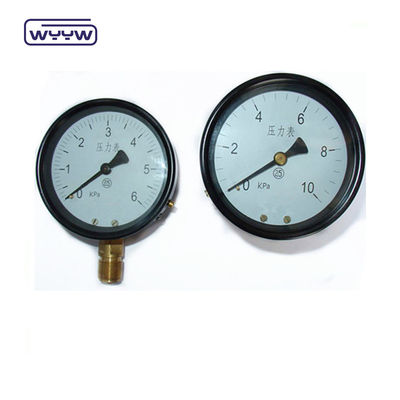 80 mm Kpa Mbar Bellows Pressômetro Manômetro de baixa pressão Conexão radial