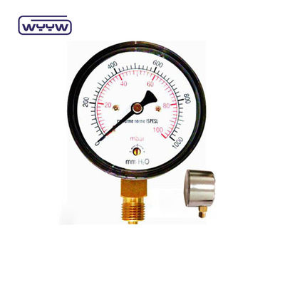 80 mm Kpa Mbar Bellows Pressômetro Manômetro de baixa pressão Conexão radial