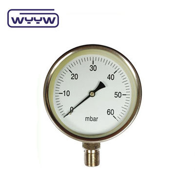 Manômetro de pressão da cápsula CmH2O de 60-100 mm Manômetro de pressão da cápsula 1,6% Precisão