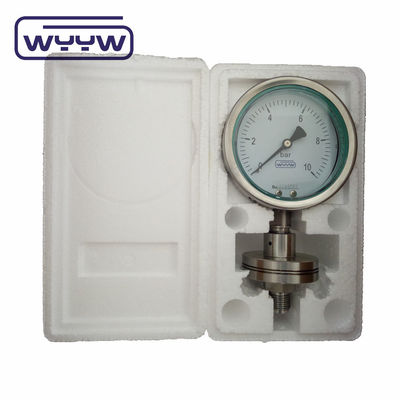 SS304 Medidor de pressão do diafragma Tipos Material de aço inoxidável