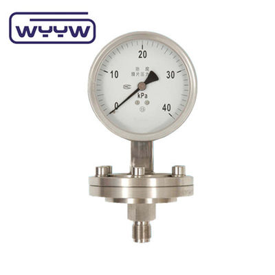 Tri-clamp medidor de pressão de membrana de aço inoxidável caixa 100mm