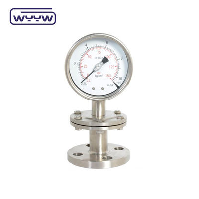 Tri-clamp medidor de pressão de membrana de aço inoxidável caixa 100mm