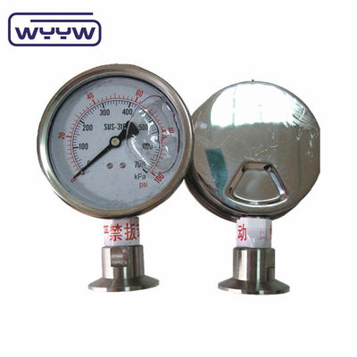 Medidor de pressão do tipo de vedação do diafragma de 100 mm Medidor de pressão industrial pesado