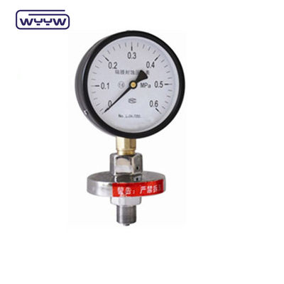 Medidor de pressão do tipo de vedação do diafragma de 100 mm Medidor de pressão industrial pesado