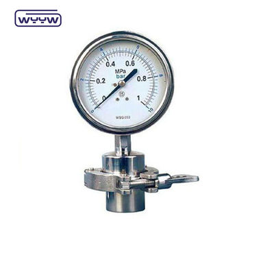 Medidor de pressão do tipo de vedação do diafragma de 100 mm Medidor de pressão industrial pesado