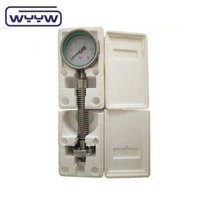 ISO9001 Manômetro de pressão de alta temperatura 100 mm Tipo de vedação do diafragma