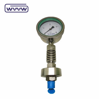 ISO9001 Manômetro de pressão de alta temperatura 100 mm Tipo de vedação do diafragma