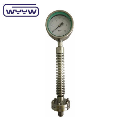 4&quot; Medidor de pressão de alta temperatura Diâmetro do diafragma Selo Material de aço inoxidável