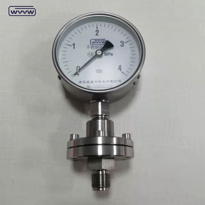 Todos os indicadores de pressão de aço inoxidável com flange homologados CE