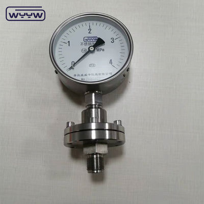 Todos os indicadores de pressão de aço inoxidável com flange homologados CE