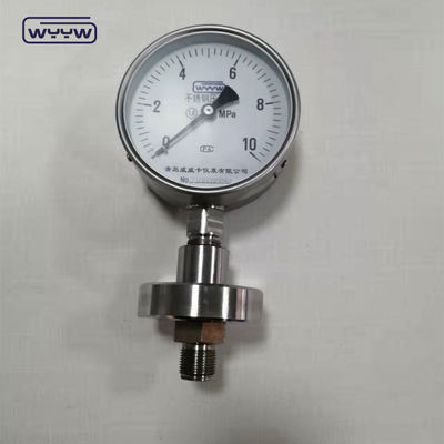 Todos os indicadores de pressão de aço inoxidável com flange homologados CE