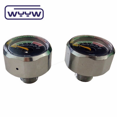 22 mm mini manômetro 1/8bspp fluxímetro de gás pcp inline medidor de mergulho barra medidor de pressão de mergulho
