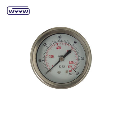 Axial Glicerina 63mm Composto Medidor de Pressão Hidráulico Medidor de Pressão de Água Tester Montador traseiro