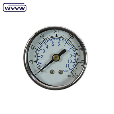 Uso em seco Sem óleo Montar Pressômetro 160 Psi Ar 60mm SS Pressômetro