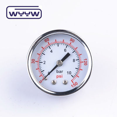Uso em seco Sem óleo Montar Pressômetro 160 Psi Ar 60mm SS Pressômetro