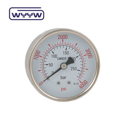 Uso em seco Sem óleo Montar Pressômetro 160 Psi Ar 60mm SS Pressômetro