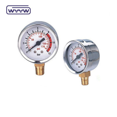 Equipamento hidráulico Medidor de pressão traseira de aço inoxidável 60 mm