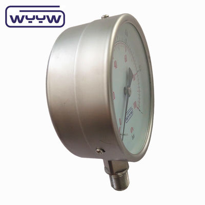 Secagem SS304 Bourdon Sedeme Pressurometer Conexão traseira 4'