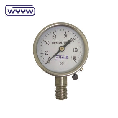 1/4&quot; Bsp 304 aço inoxidável medidor de pressão Conexão inferior 60mm