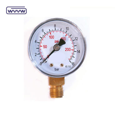60mm Air Pressure Gauge de aço inoxidável Conexão de fundo de escala dupla