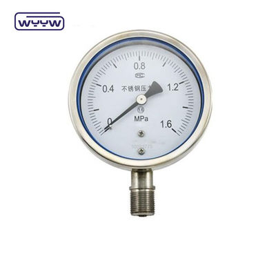 4&quot; Não usar óleo 100mm manômetro de pressão de ar manômetro de aço inoxidável material