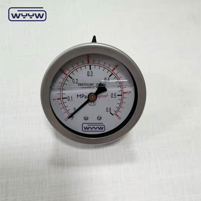2.5 polegadas de líquido Axial preenchido medidor de pressão à prova de vibração todo o aço inoxidável