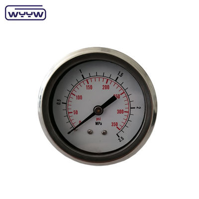 Medidor de pressão de aço inoxidável de 63 mm, resistente a choques
