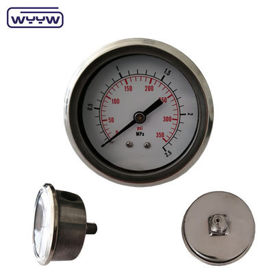 Medidor de pressão de aço inoxidável de 63 mm, resistente a choques
