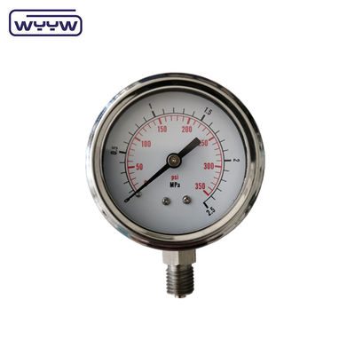 Manômetro de pressão de 250 bar com diâmetro de 60 mm EN 837-1