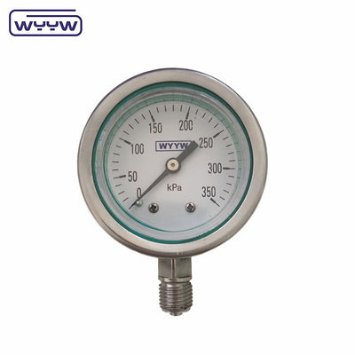 Manômetro de alta pressão 1/4 &quot;BSP 2,5 polegadas de enchimento de óleo de aço inoxidável 600bar manômetros de pressão hidráulica